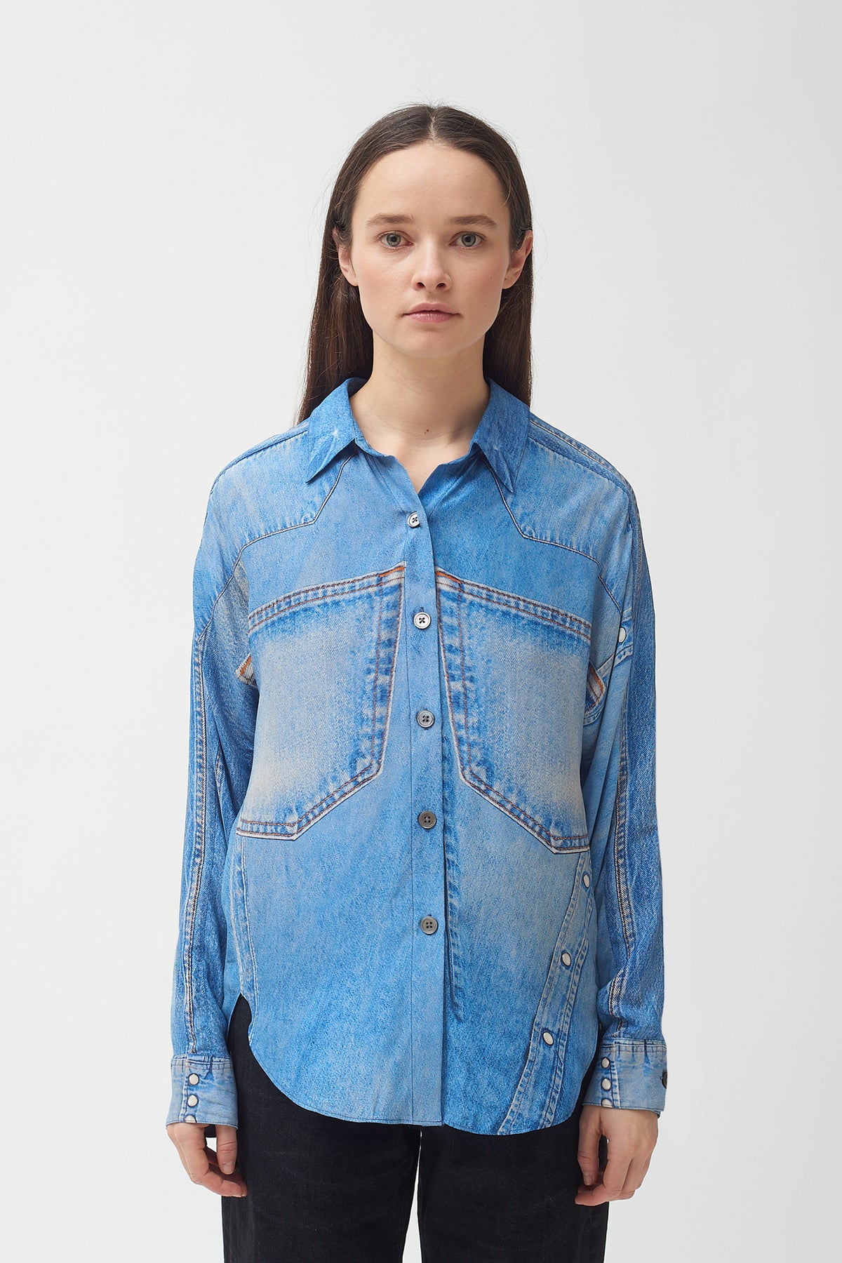 A Colovos Silk denim print shirt | Colovos