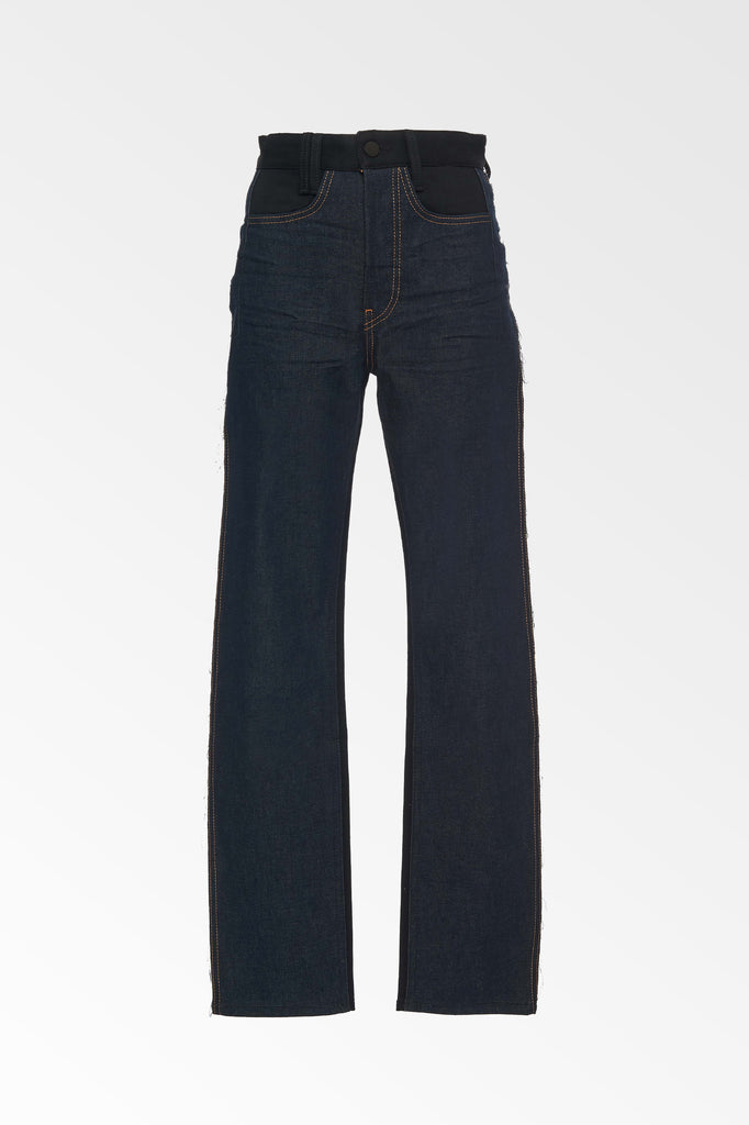 Two-Tone Blue/Black Straight leg jeans- FINAL SALE